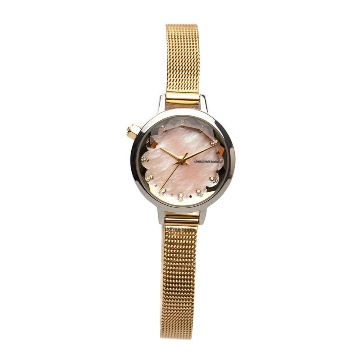 Relógio Analógico Feminino Risqué Prata Dourado