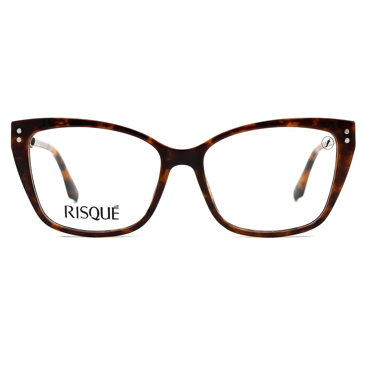 Armação Para Óculos de Grau Feminino Risqué Multi Polarizada Tartaruga -