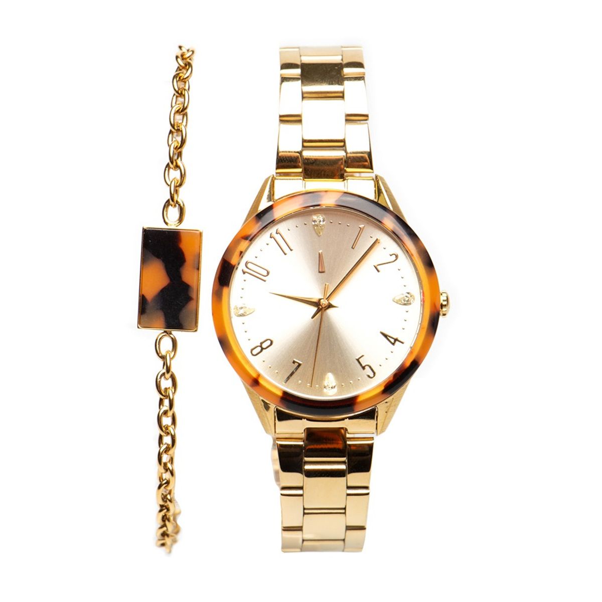 Relógio Analógico Feminino Risqué Dourado