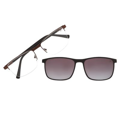 Armação Para Óculos de Grau Masculino Chilli Beans Multi Polarizada Marrom