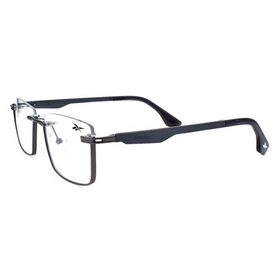 Armação Para Óculos de Grau Masculino Reebok Quadrado Cinza Escuro