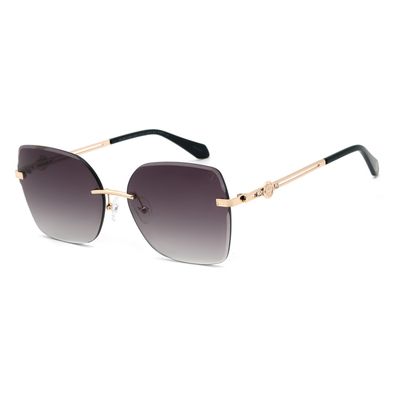 Óculos de Sol Feminino Marília Mendonça Quadrado Modelo 3 Peças Degradê Dourado