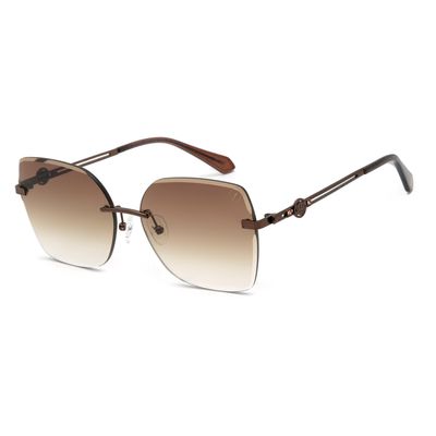 Óculos de Sol Feminino Marília Mendonça Quadrado Modelo 3 Peças Degradê Marrom