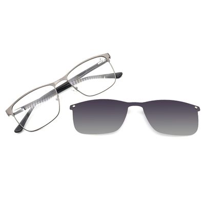 Armação Para Óculos de Grau Masculino Chilli Beans Multi Polarizado Quadrado Degradê Ônix
