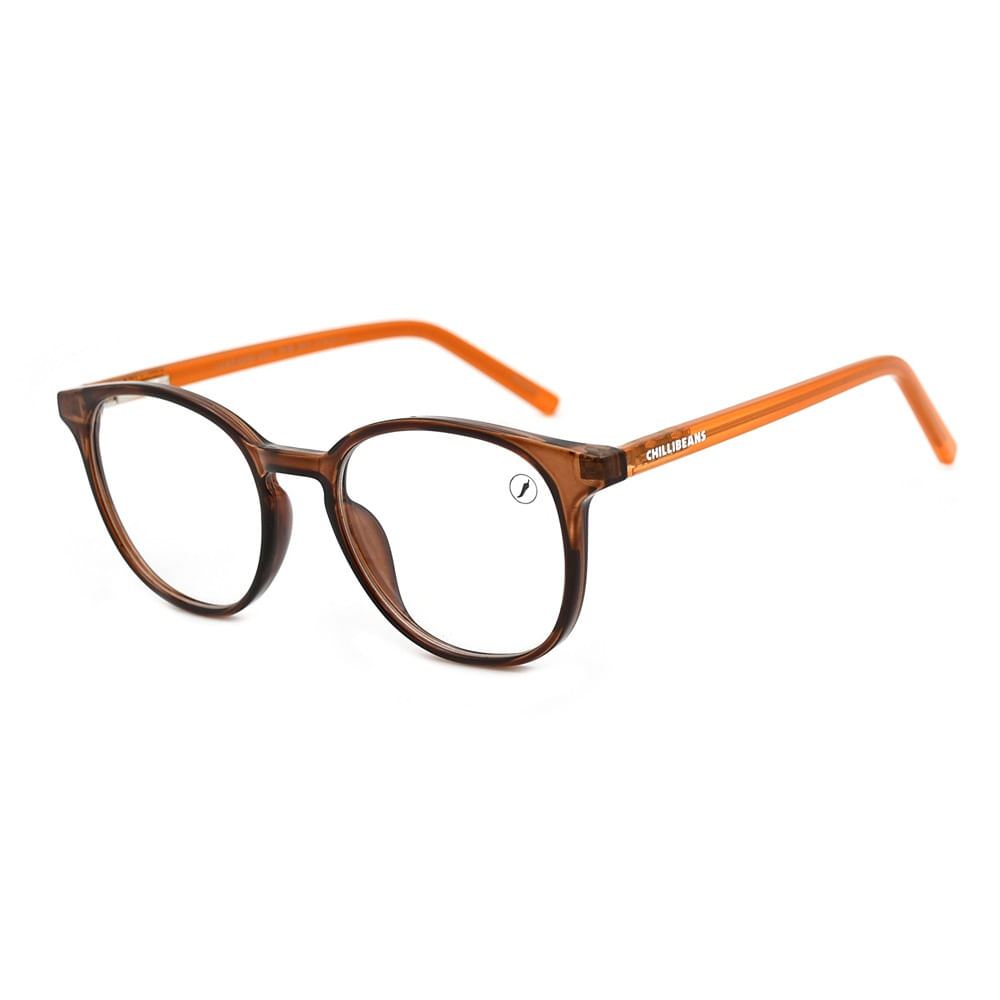 LV.KD.0050-0211.2--Armacao-Para-Oculos-de-Grau-Infantil-Unissex-Classicos-Redondo-Laranja--3-