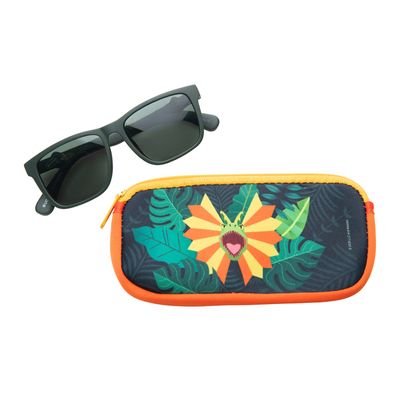 Óculos de Sol Infantil Masculino Jurassic World Quadrado Verde