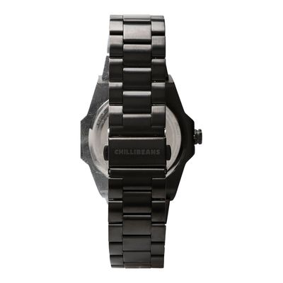 Kit Relógio Analógico Com Pulseira Masculino Chilli Beans Metal Ônix